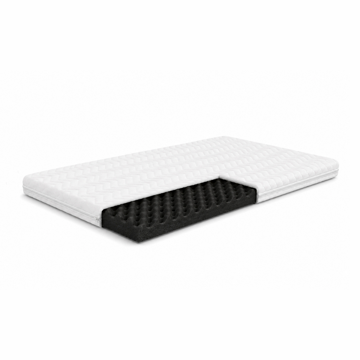 Black Ergo Topper 5 cm mit Relax-Pyramidenschicht